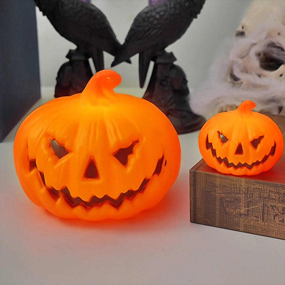 Pumpkin Lantern Candle Light Halloween Skull Ghost Face Lamp Kids Gift For Bedroom Garden Party Decoration Atmosphere Light